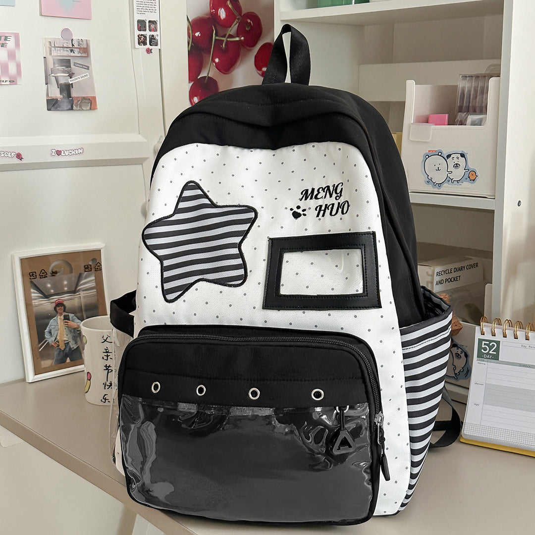 Trendy Star-Embellished Backpack Stornfield