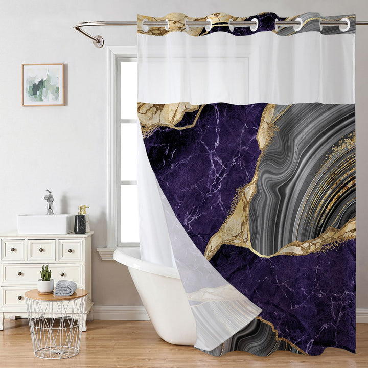 Elegant Marble Design Shower Curtain Stornfield