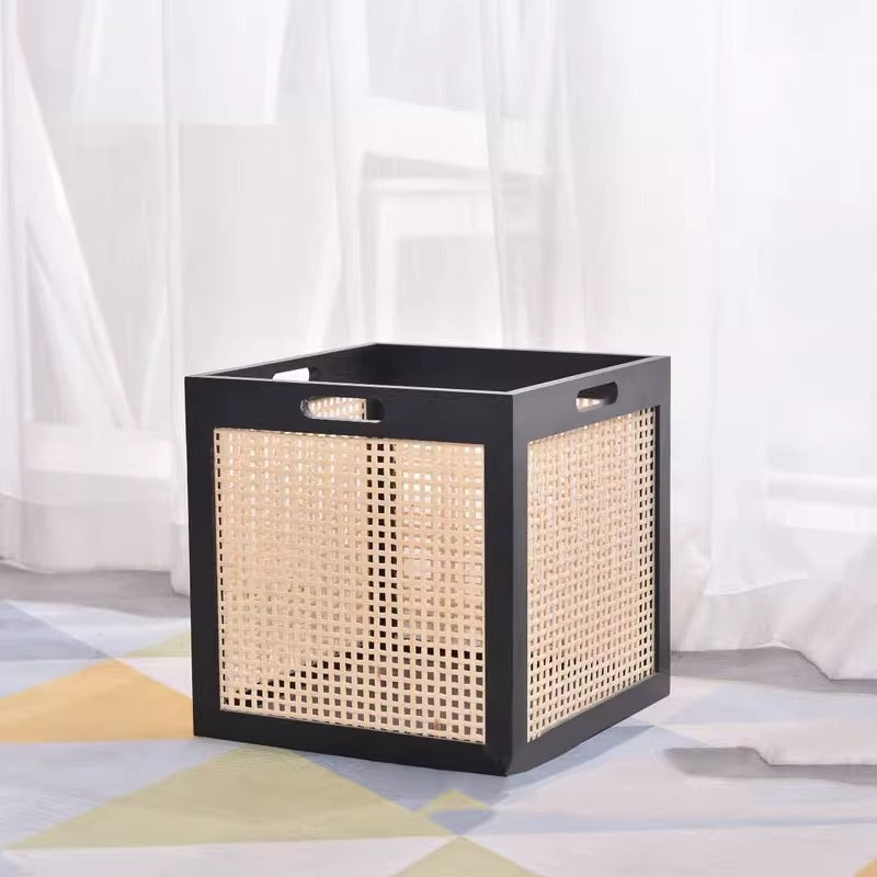 Rectangular Natural Wood Storage Basket Stornfield