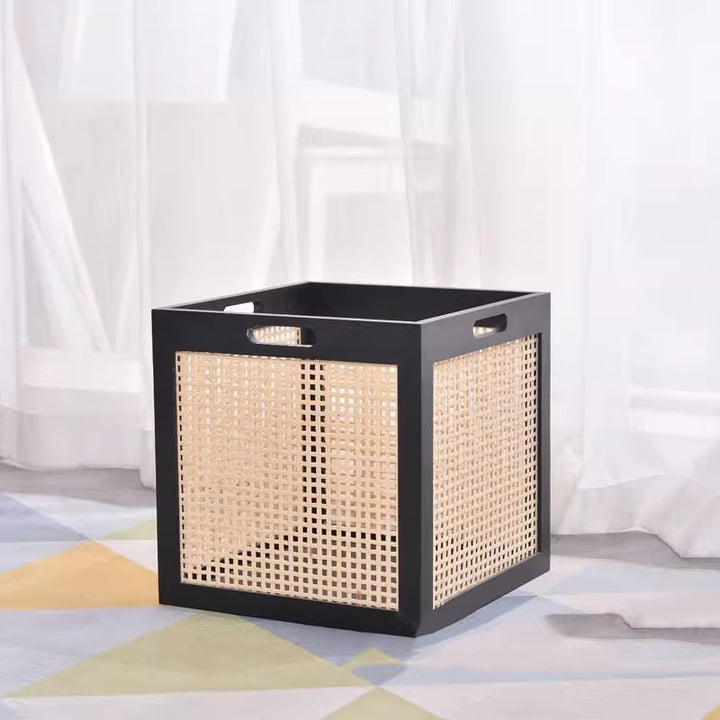 Rectangular Natural Wood Storage Basket Stornfield