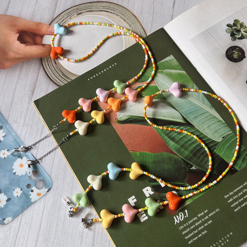 Colorful Heart Beaded Eyewear Chain Stornfield
