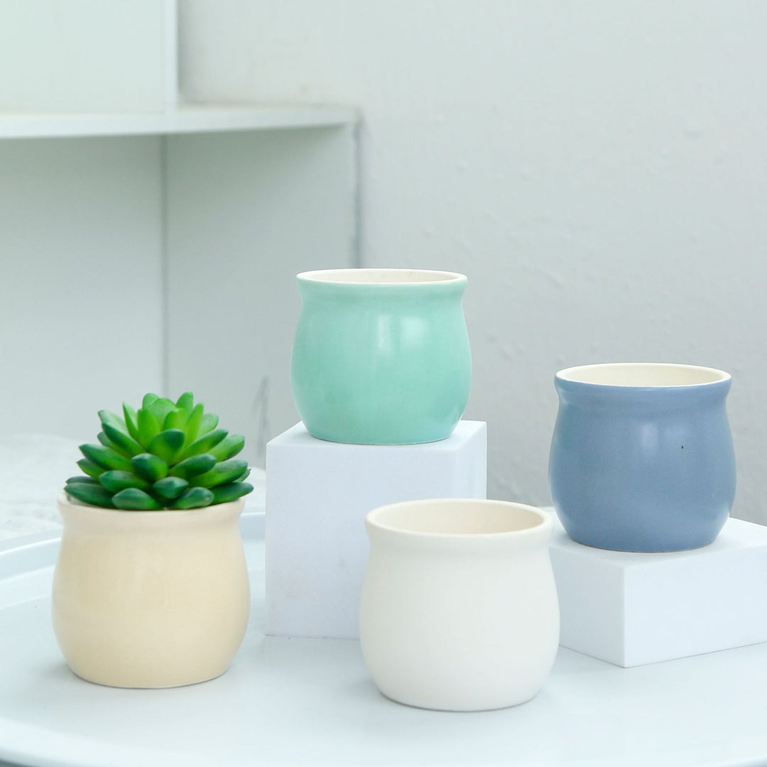 Modern Round Ceramic Planter Stornfeild