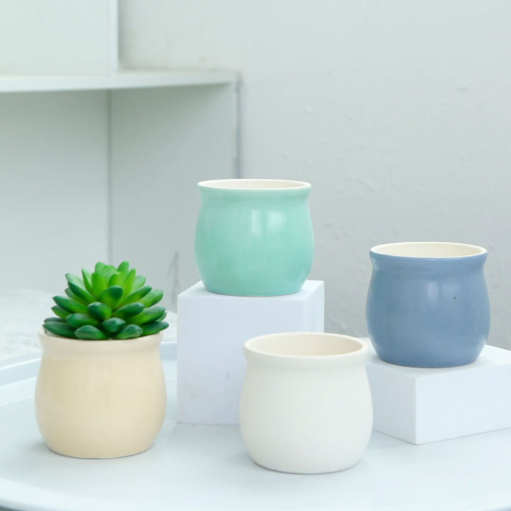 Modern Round Ceramic Planter Stornfeild
