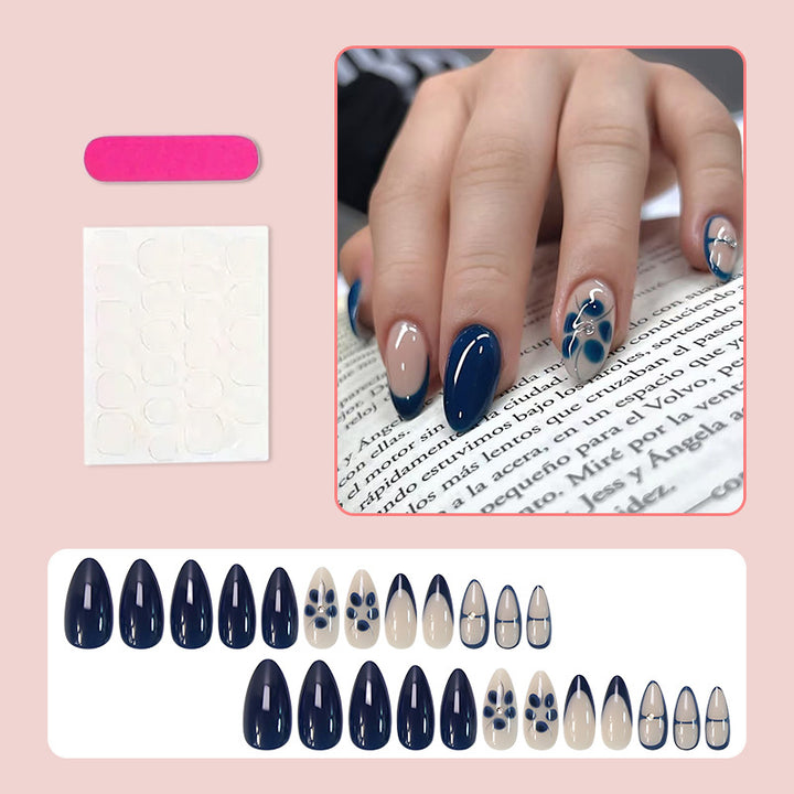 Acrylic nail set with elegant accentuated designs Stornfield