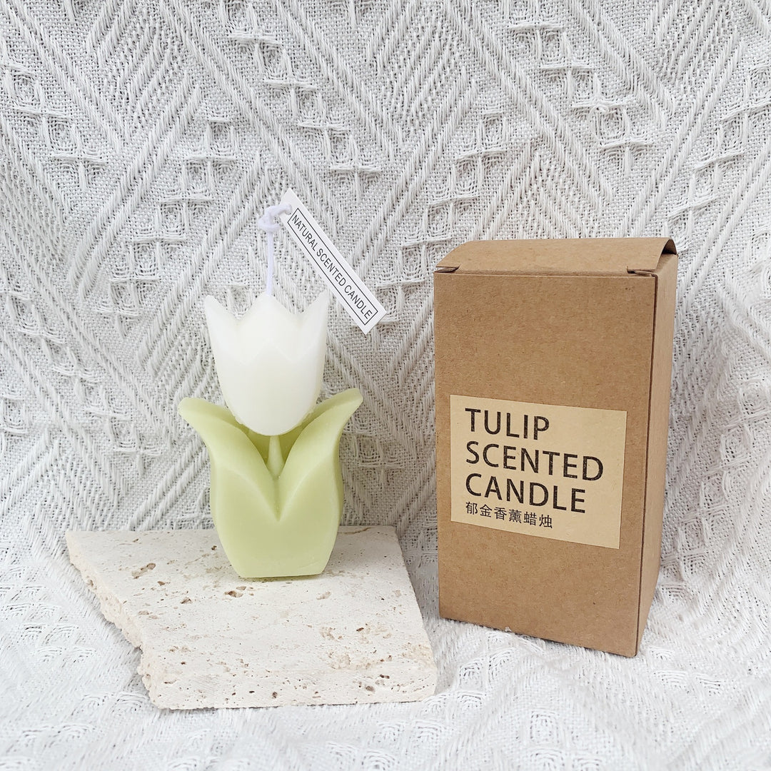 Tulip-Shaped Scented Decorative Soy Petal Candle