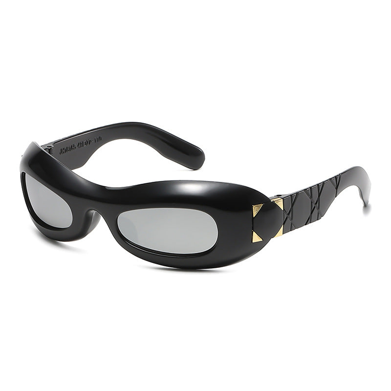 Women's futuristic designer sunglasses with innovative Stornfield frame
