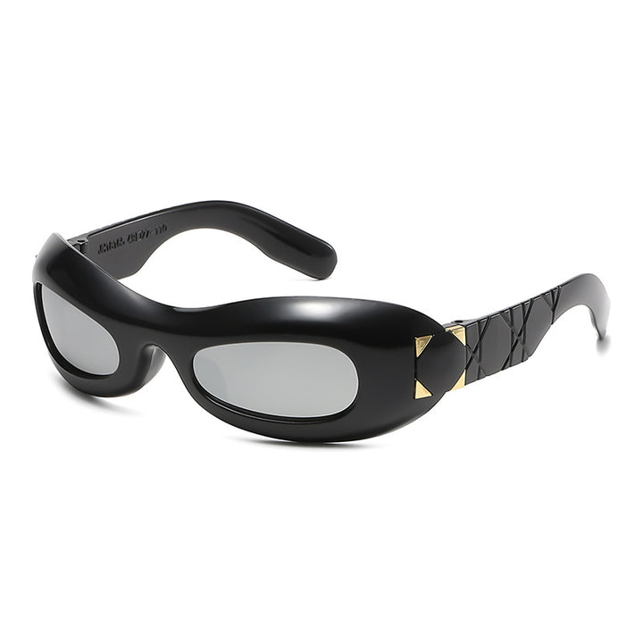 Women's futuristic designer sunglasses with innovative Stornfield frame