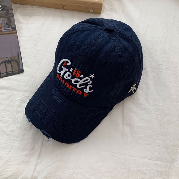 Men's Distressed Embroidered Baseball Cap Stornfield