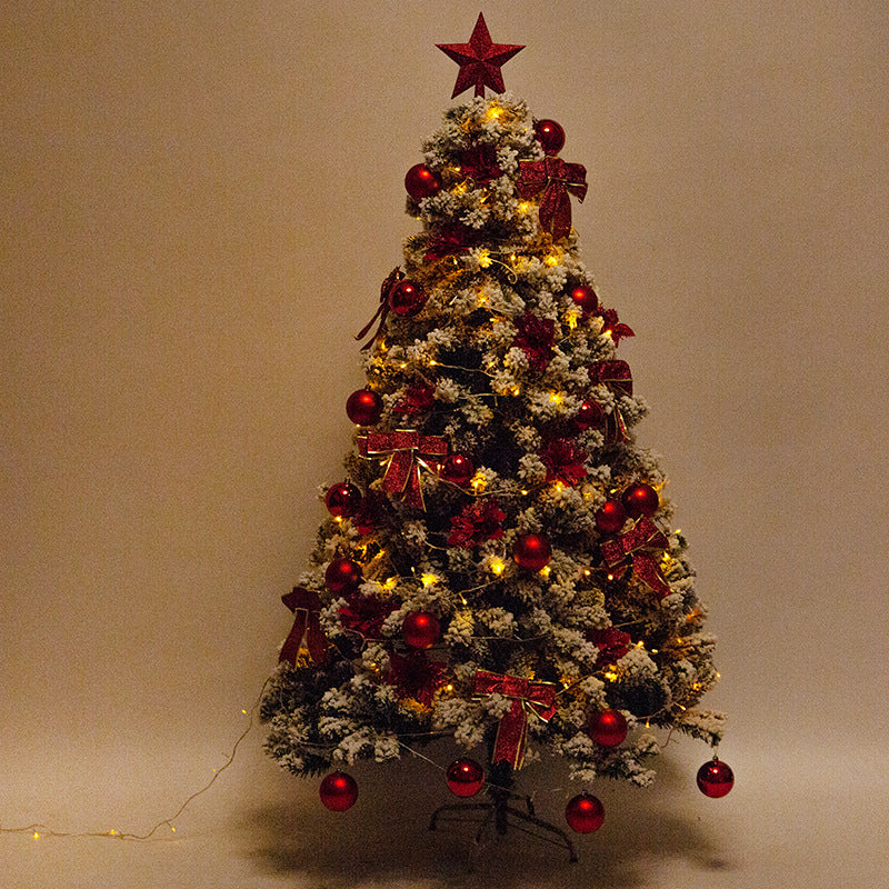 Premium Flocked Christmas Tree with Decorative Ornaments Stornfield