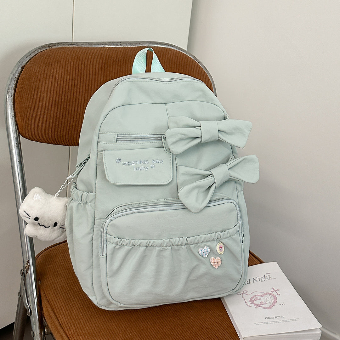 Stylish Bow-Accented Backpack Stornfield