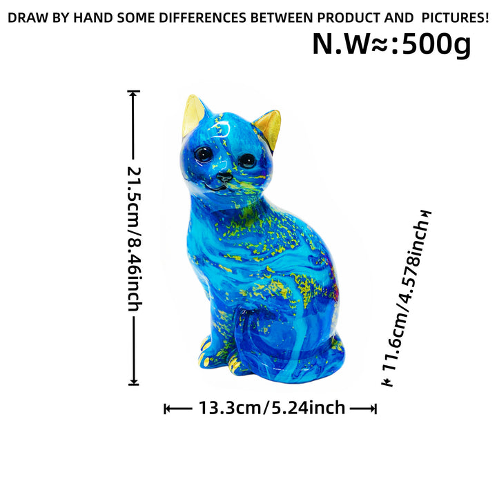 Artistic cat figurine in vibrant design Stornfield