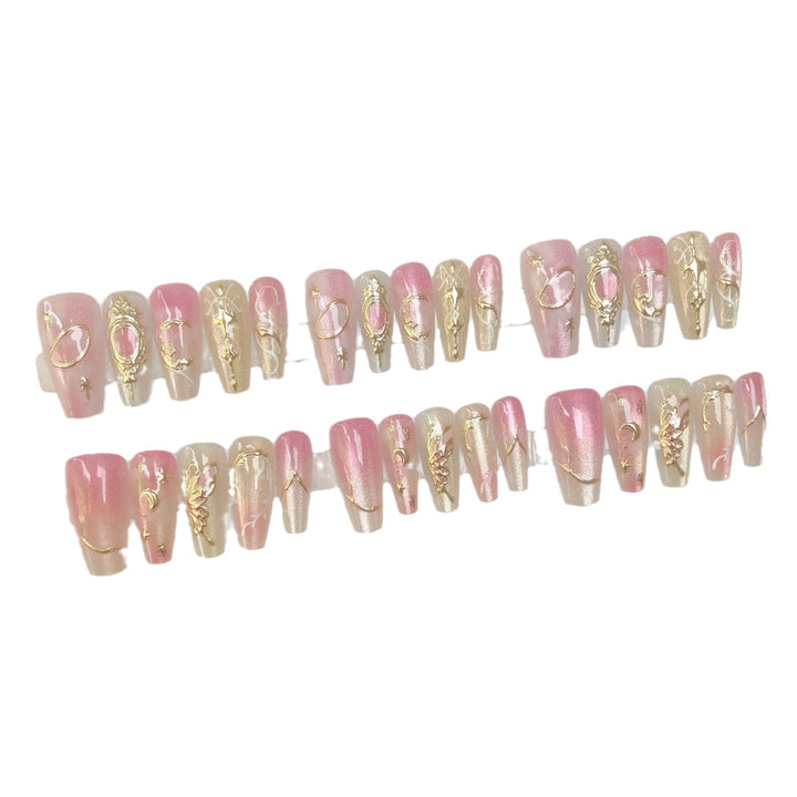 Artistic Gem-Embellished Press-On Nail Set