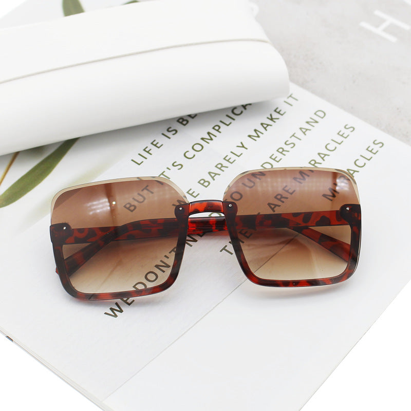 Women’s square sunglasses with extravagant leopard pattern Stornfield