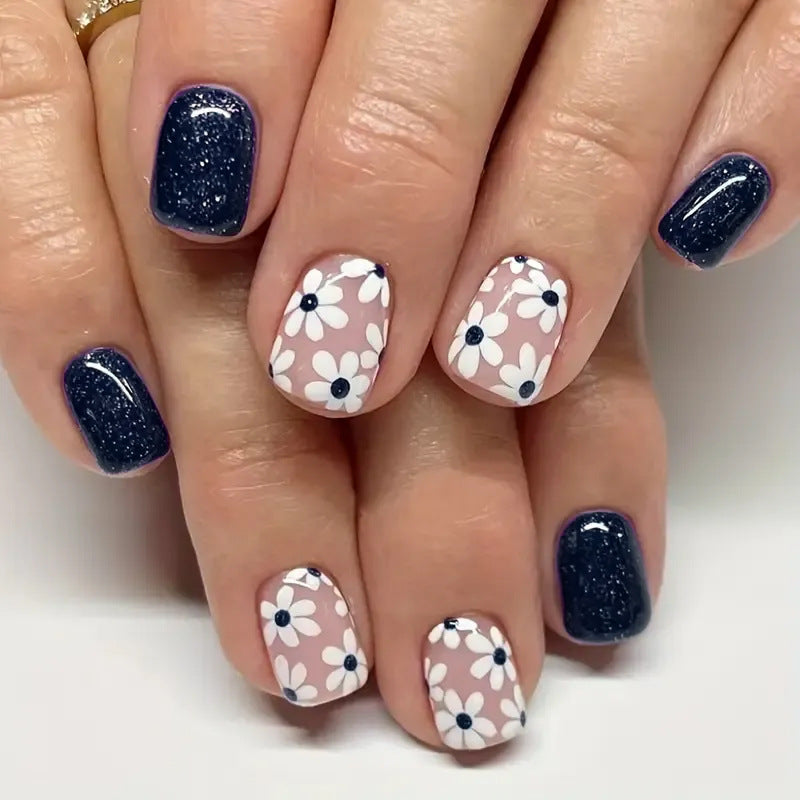 Decorative Floral Press-On Nail Enhancements Stornfield
