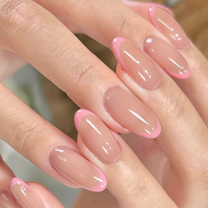Shiny nail art with elegant French tips Stornfield