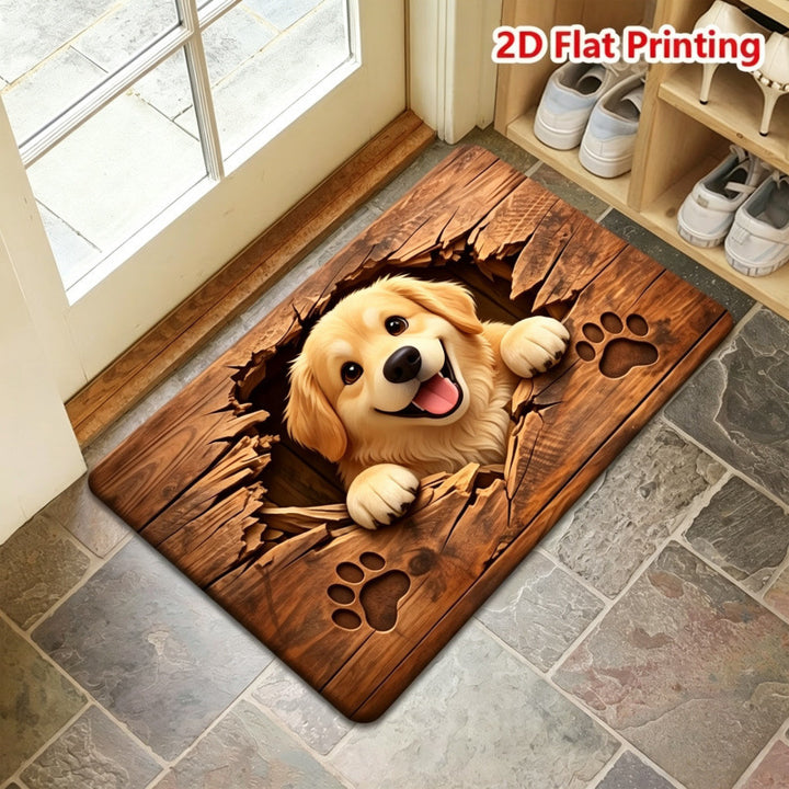 Dog-Themed Decorative Floor Mat