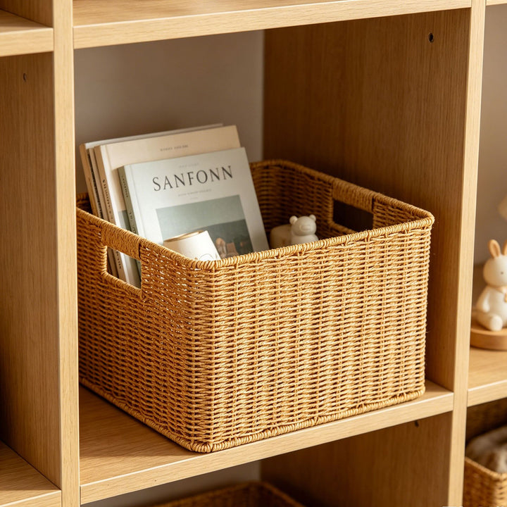 Handcrafted Natural Wicker Storage Basket Stornfield