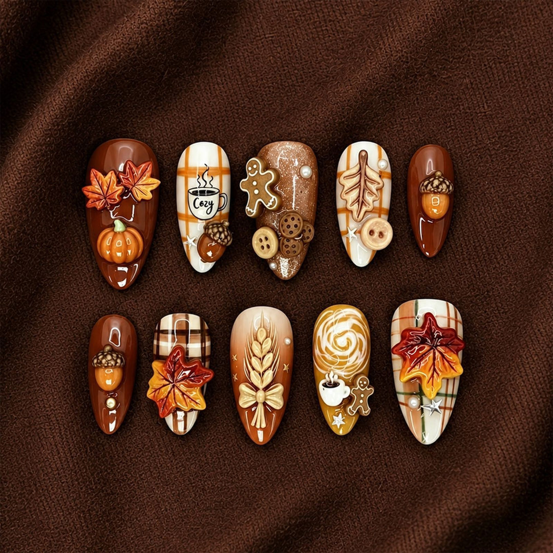 Creative Nail Art Set with Autumn Designs Stornfield