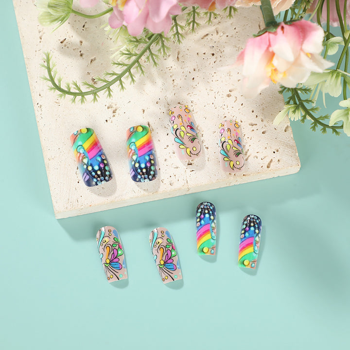 Art nails with colorful and creative motif designs Stornfield