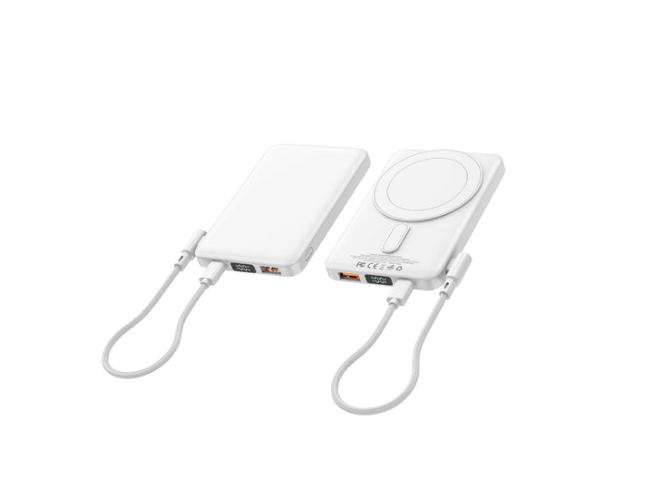 Portable power bank with integrated wireless charger and digital display Stornfield