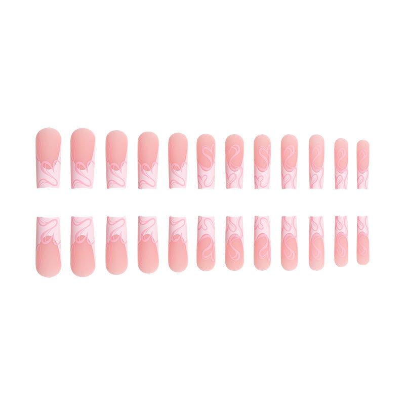 Long Press-On Nail Art Set with Heart Design Stornfield