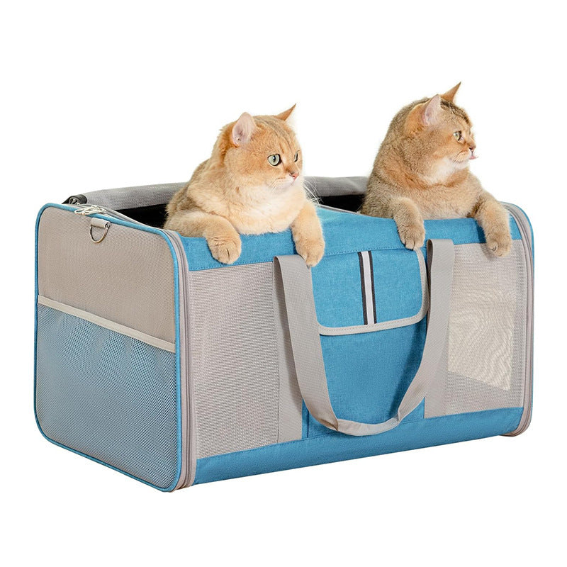 Portable Pet Carrier with Breathable Mesh Inserts Stornfield