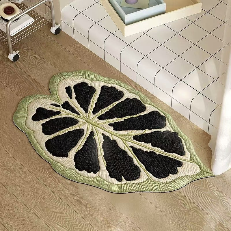 Monstera Leaf Shaped Floor Mat Stornfield