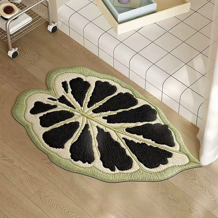 Monstera Leaf Shaped Floor Mat Stornfield