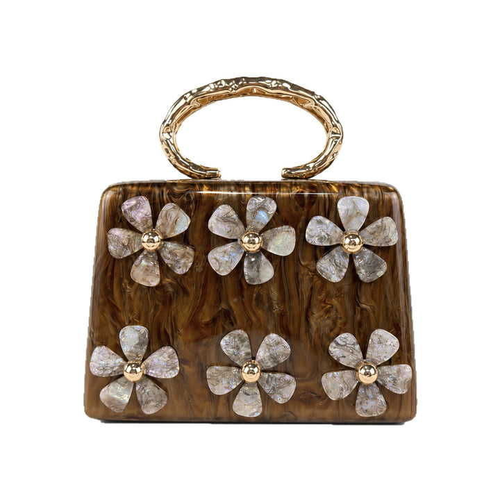 Floral Acrylic Handheld Clutch