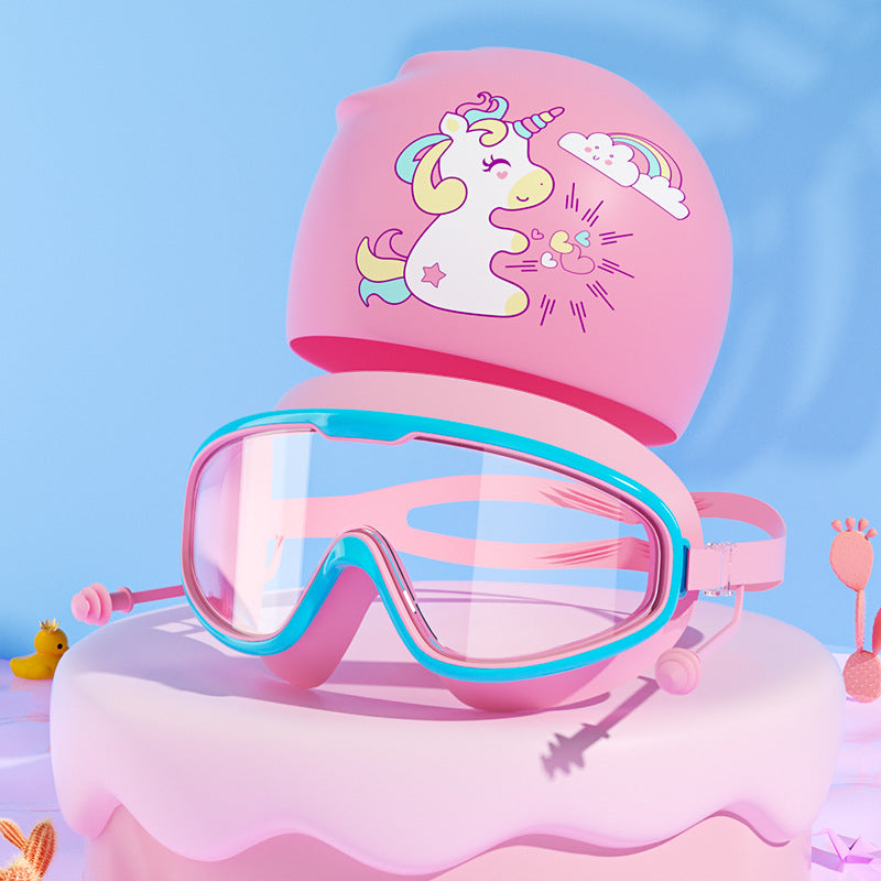 Kids Unicorn-Themed Swim Mask and Cap Set Stornfield