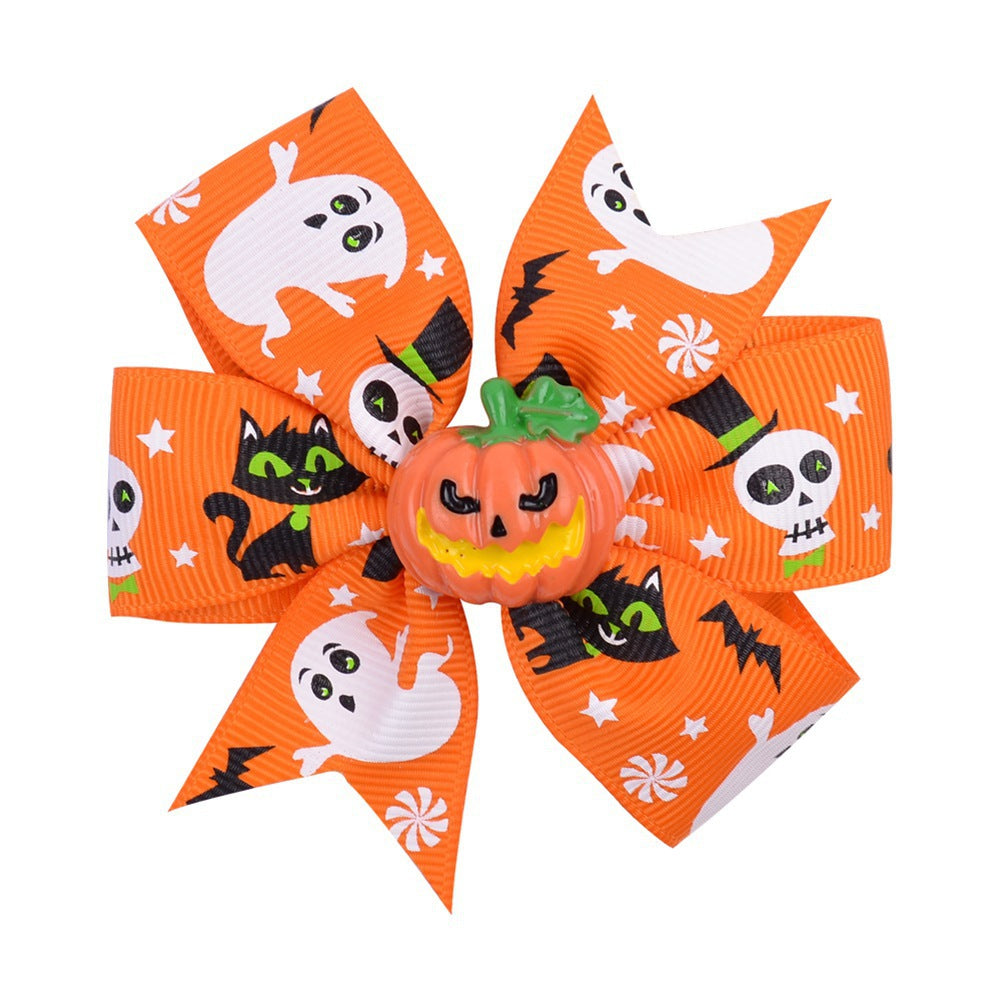 Halloween-Themed Hair Bow Clip Stornfield