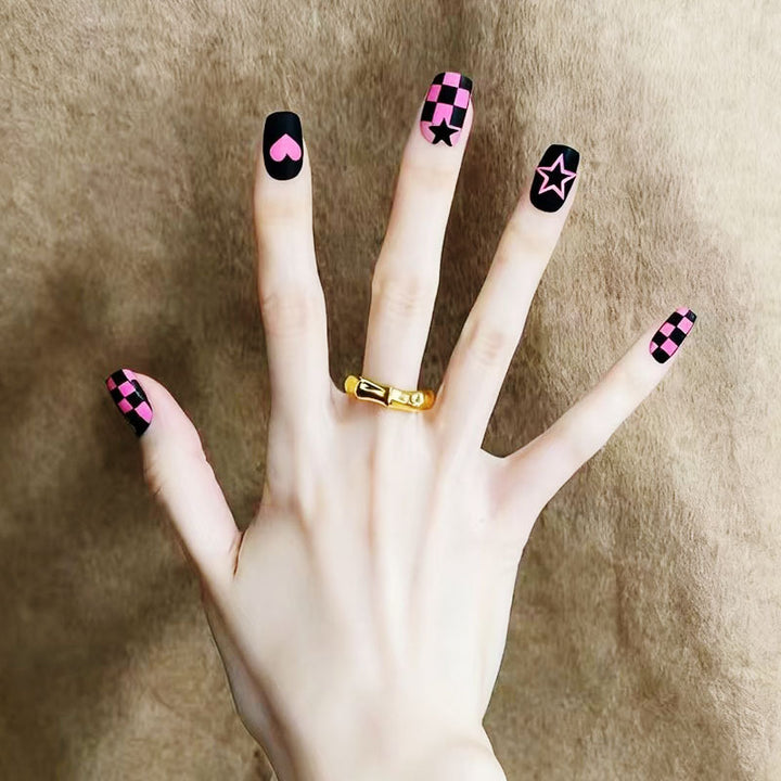 Elegant French Tip Press-On Nail Set Stornfield