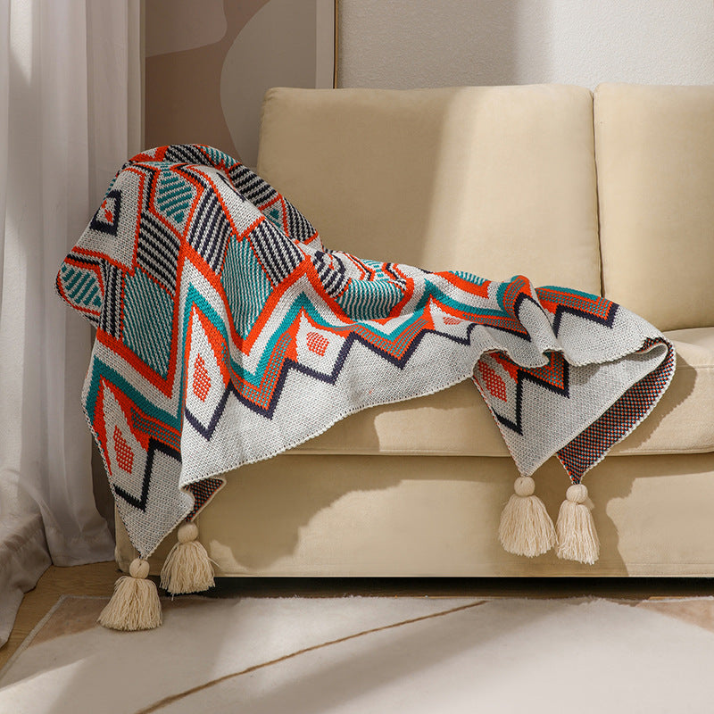 Women's Patterned Snuggle Blanket with Tassels Stornfield