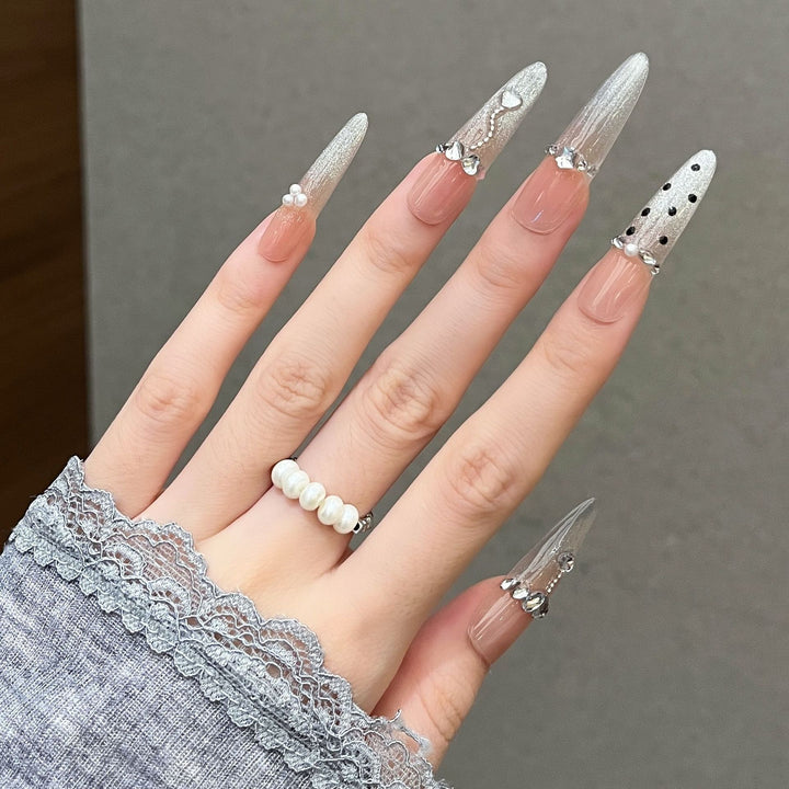 Elegant 3D Floral Press-On Nail Extensions Stornfield