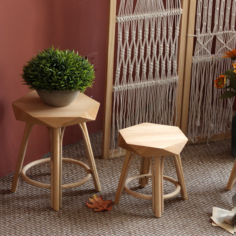 Modern stool made of solid wood Stornfield