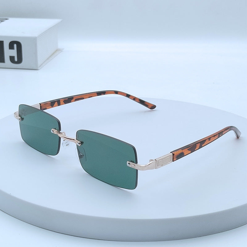 Women's fashionable rectangular sunglasses with unique design feature Stornfield