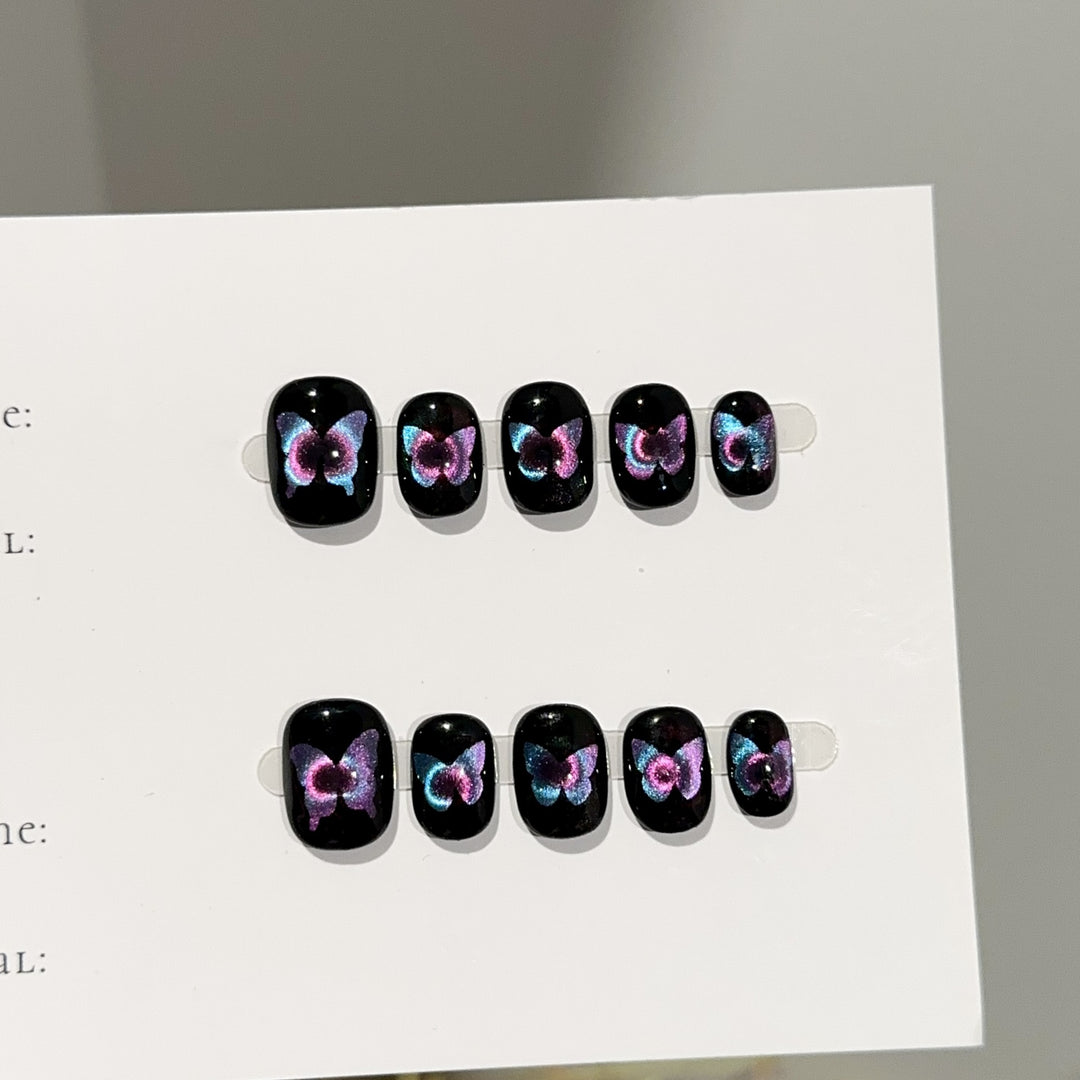 Artistic Butterfly-Themed Press-On Nail Set