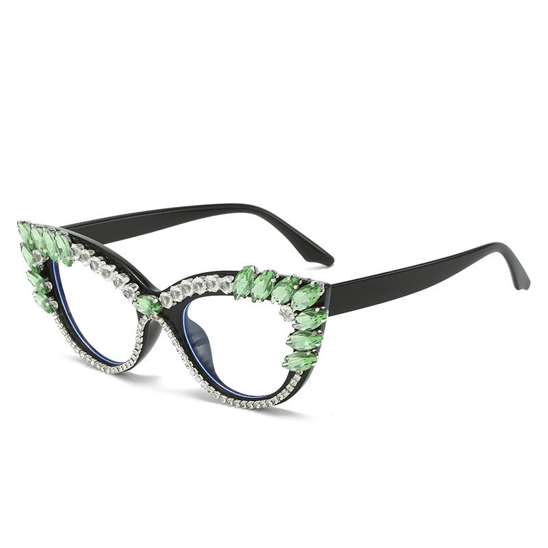 Women's Glamorous Cat-Eye Sunglasses with Crystal Decoration Stornfield