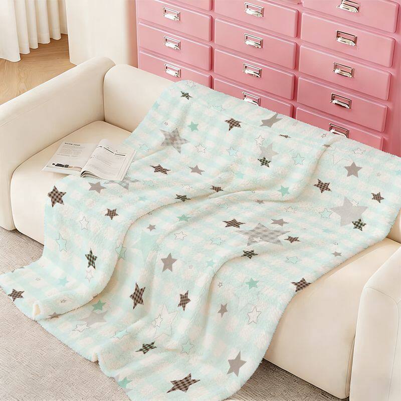 Star Patterned Soft Plush Blanket