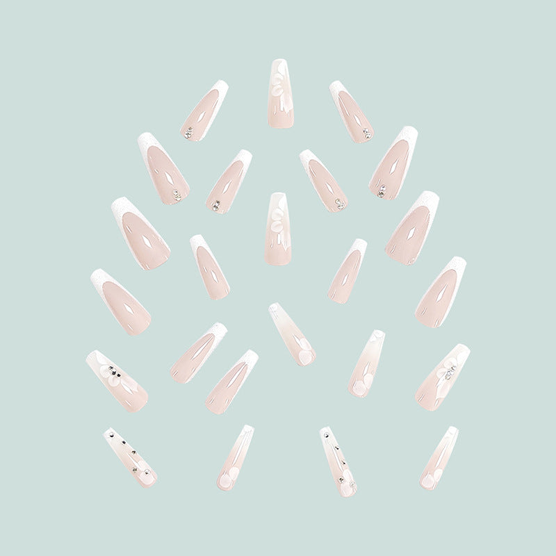 Glamorous stiletto artificial nails with floral details Stornfield