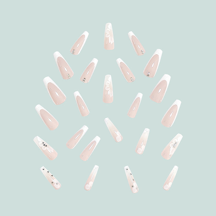 Glamorous stiletto artificial nails with floral details Stornfield