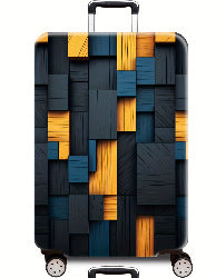 Women Hard Shell Suitcase with Modern Wood Pattern Stornfield