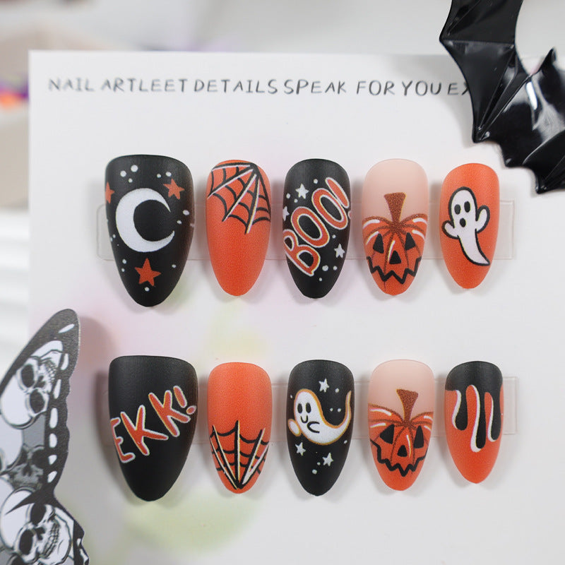 Halloween Artificial Nail Set with Halloween Motifs and Creative Designs Stornfield