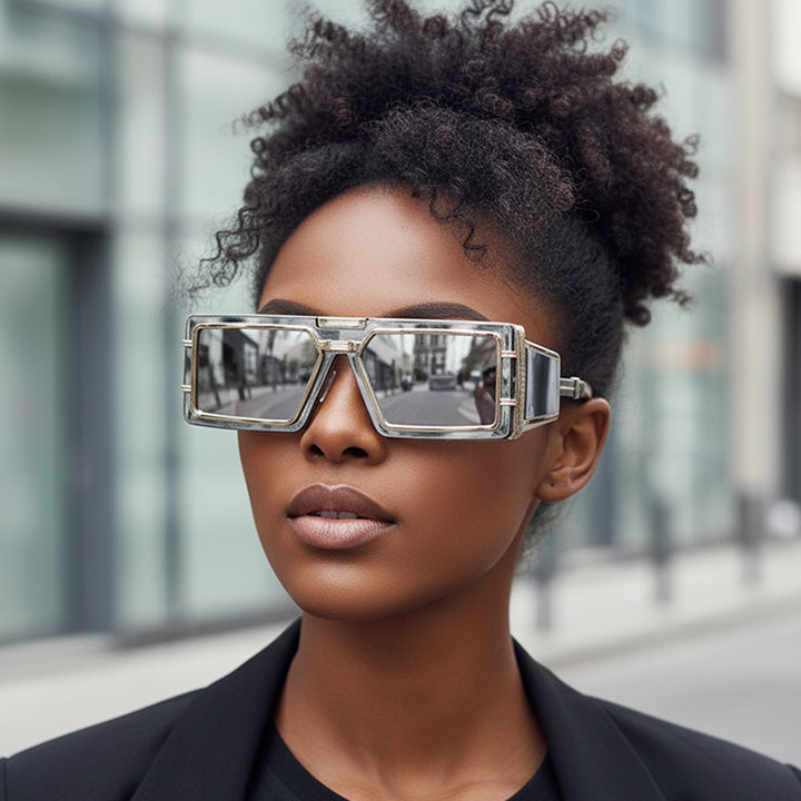 Women Geometric Oversized Sunglasses with Luxurious Frame Stornfield