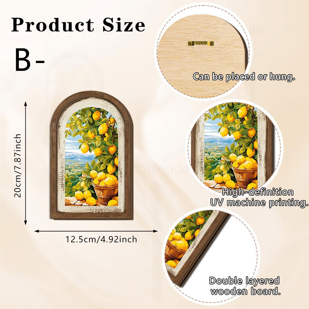 Wall decoration with lemon pattern Stornfield