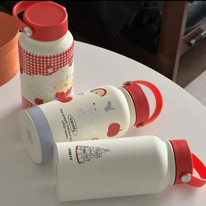 Ladies' insulation drinking bottle with creative animal design and practical flip lid Stornfield