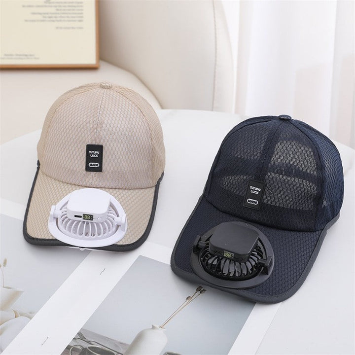 Solar-powered Fan Cap with integrated fan and breathable mesh Stornfield