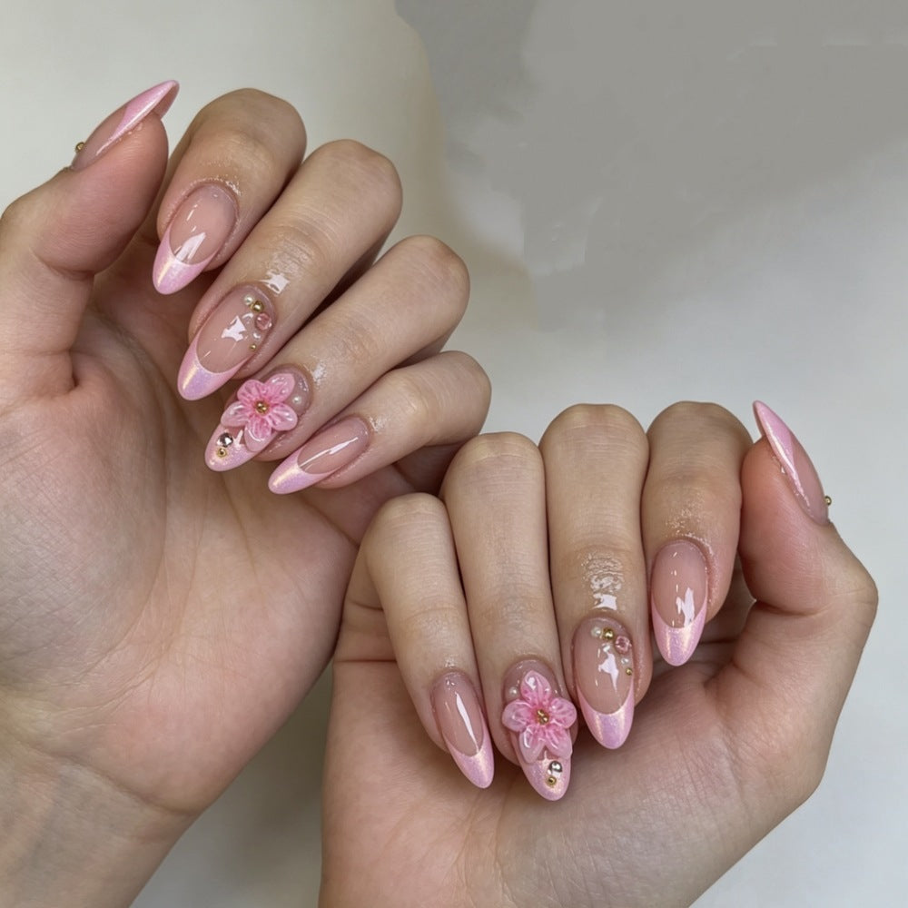 Artificial nails with floral 3D design Stornfield