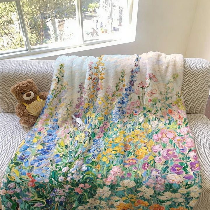 Floral Print Throw Blanket