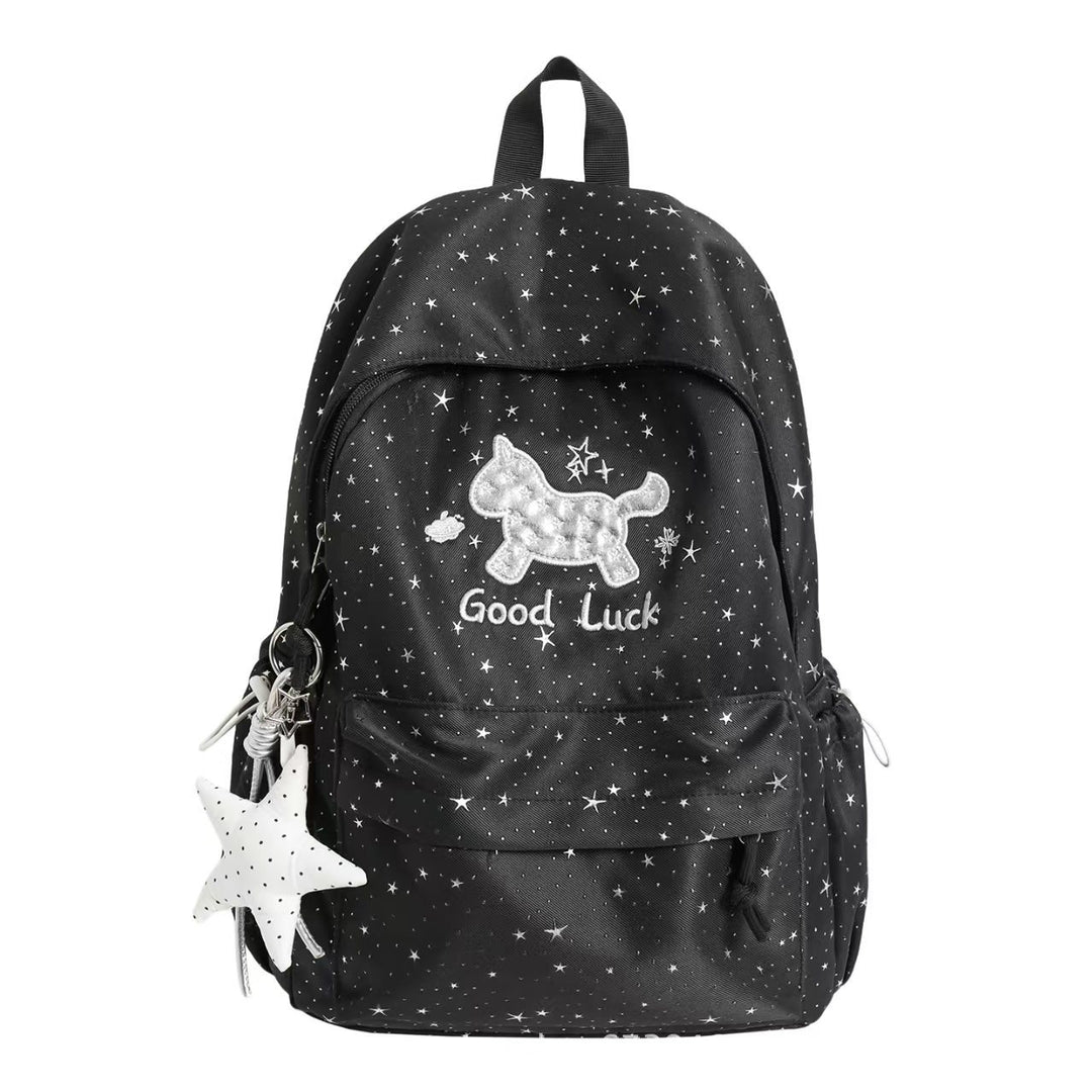 Backpack with Playful Cat Design and Sparkling Details Stornfield